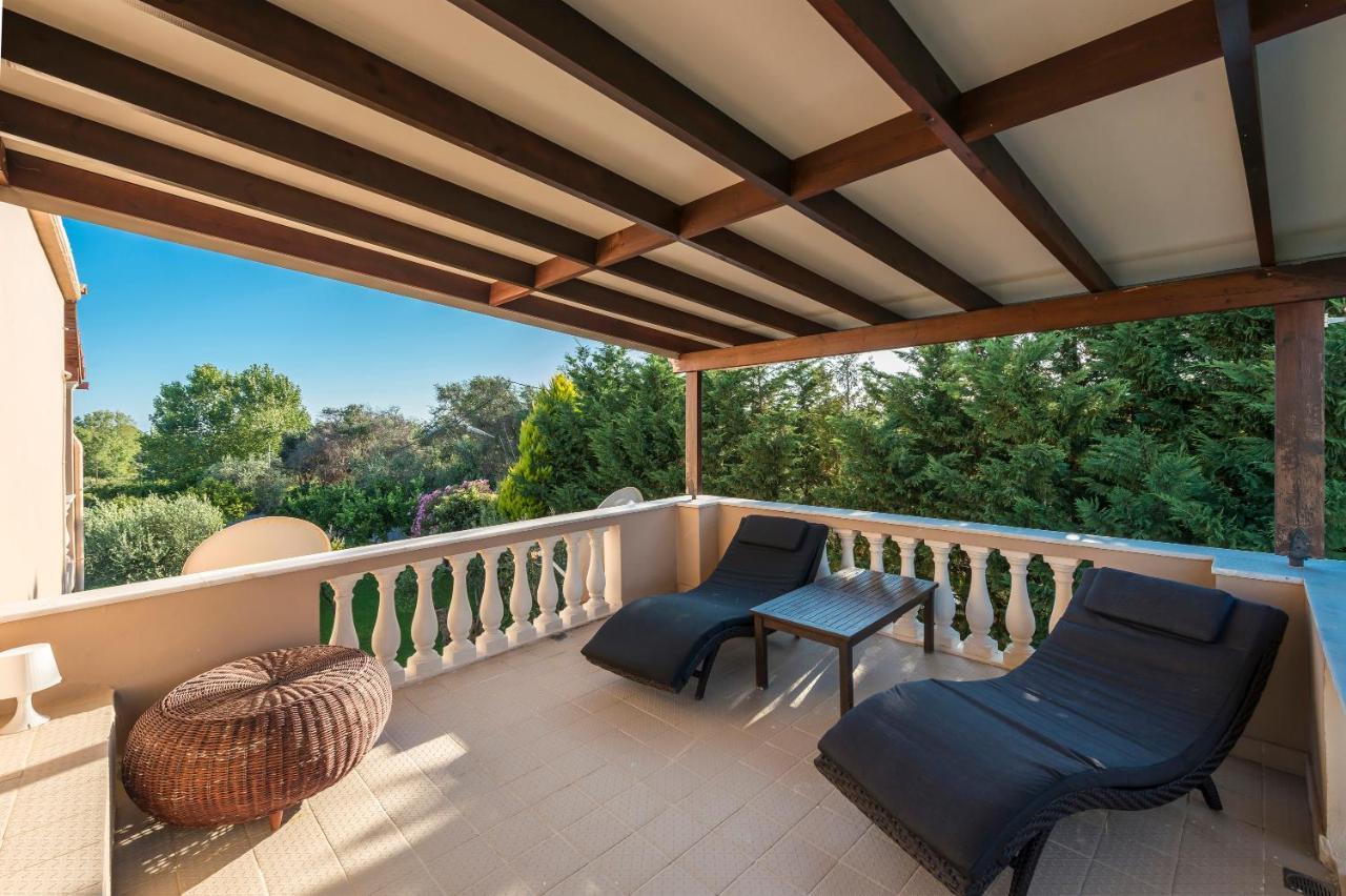 Villa Maxim With Private Pool & Tennis Court Halikounas Luaran gambar
