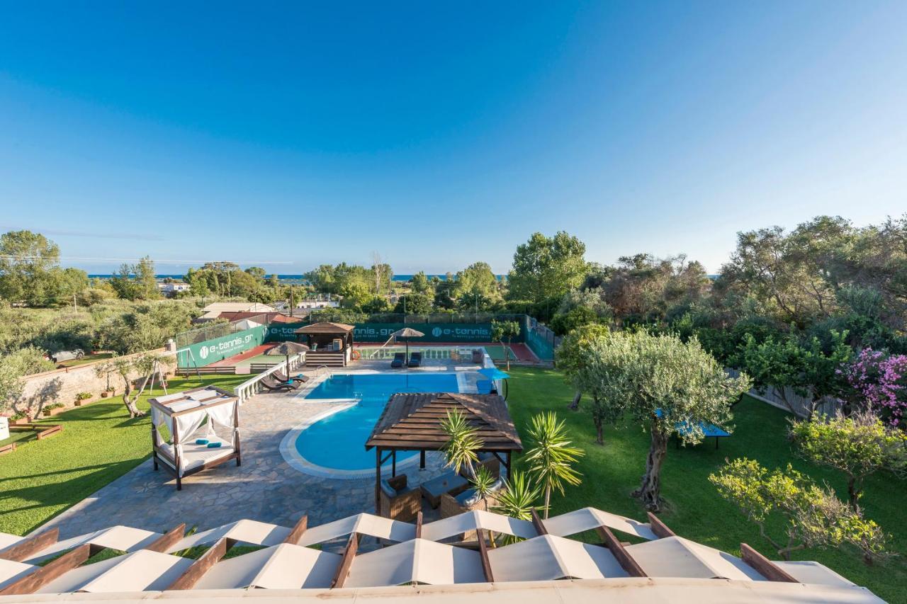 Villa Maxim With Private Pool & Tennis Court Halikounas Luaran gambar