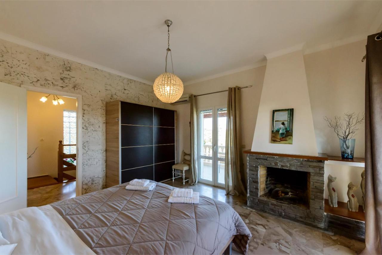 Villa Maxim With Private Pool & Tennis Court Halikounas Luaran gambar