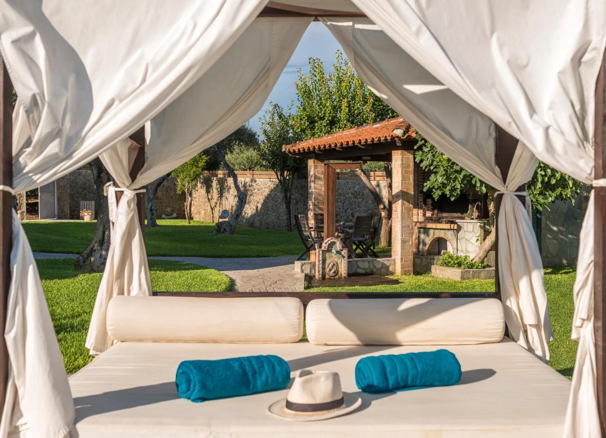 Villa Maxim With Private Pool & Tennis Court Halikounas Luaran gambar