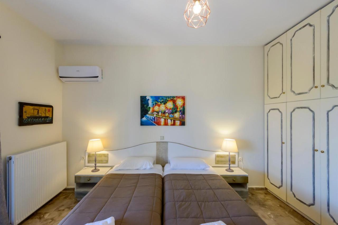 Villa Maxim With Private Pool & Tennis Court Halikounas Luaran gambar