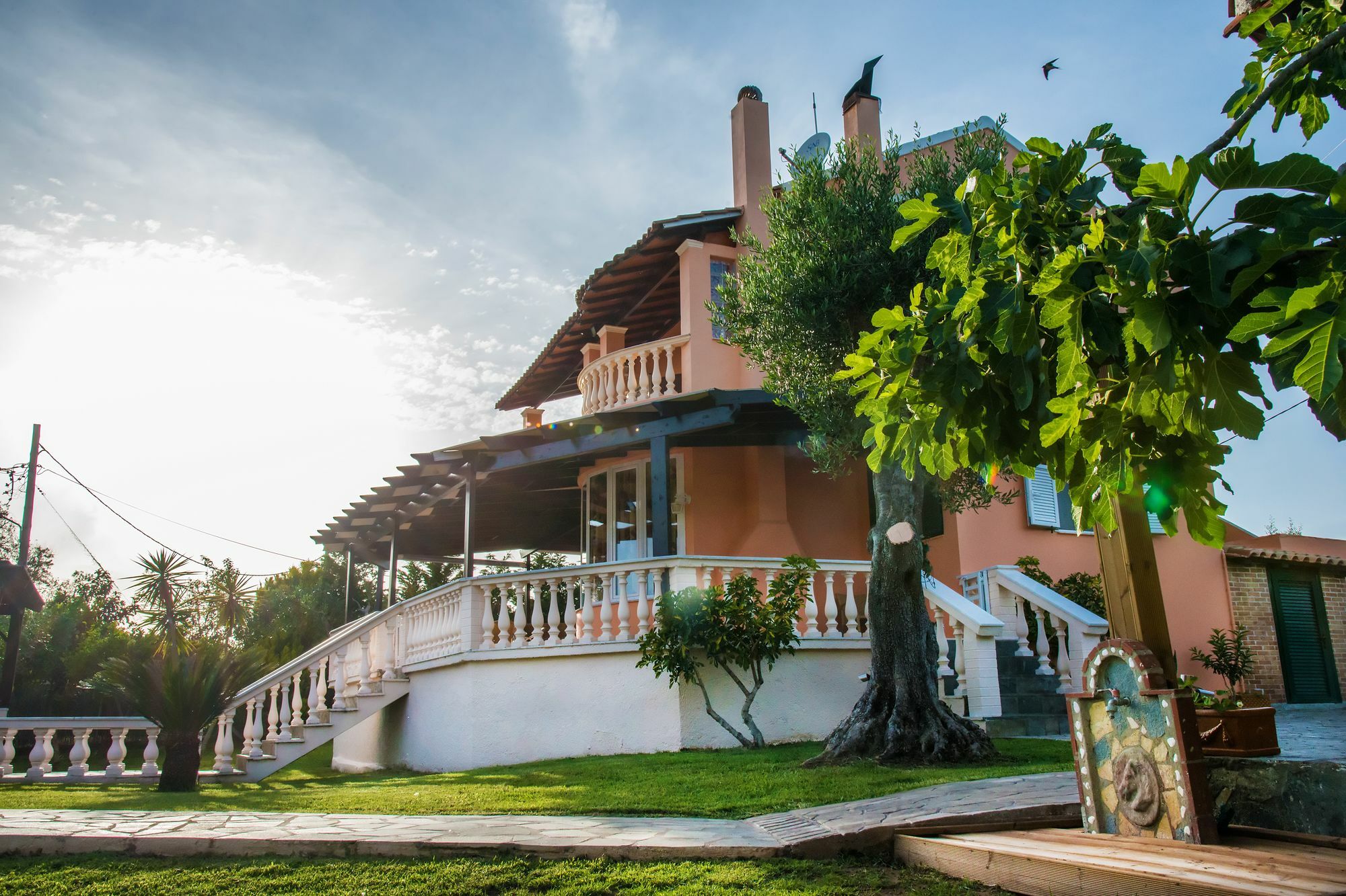 Villa Maxim With Private Pool & Tennis Court Halikounas Luaran gambar