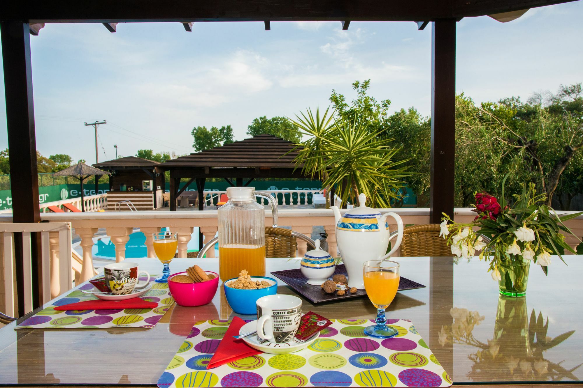Villa Maxim With Private Pool & Tennis Court Halikounas Luaran gambar